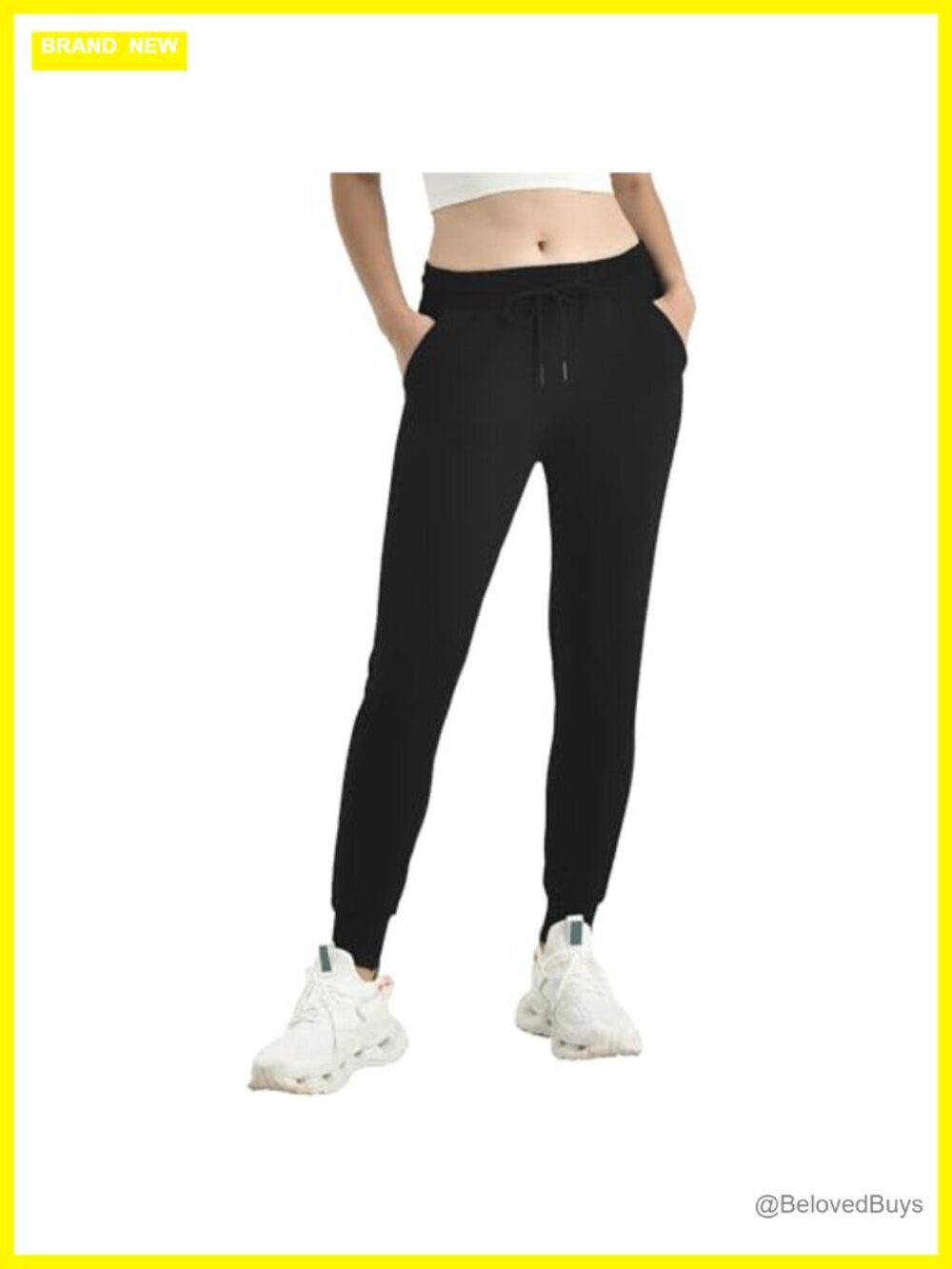 Women's Joggers with Pockets Yoga Lounge Sweatpants Tapered Leg Drawstring